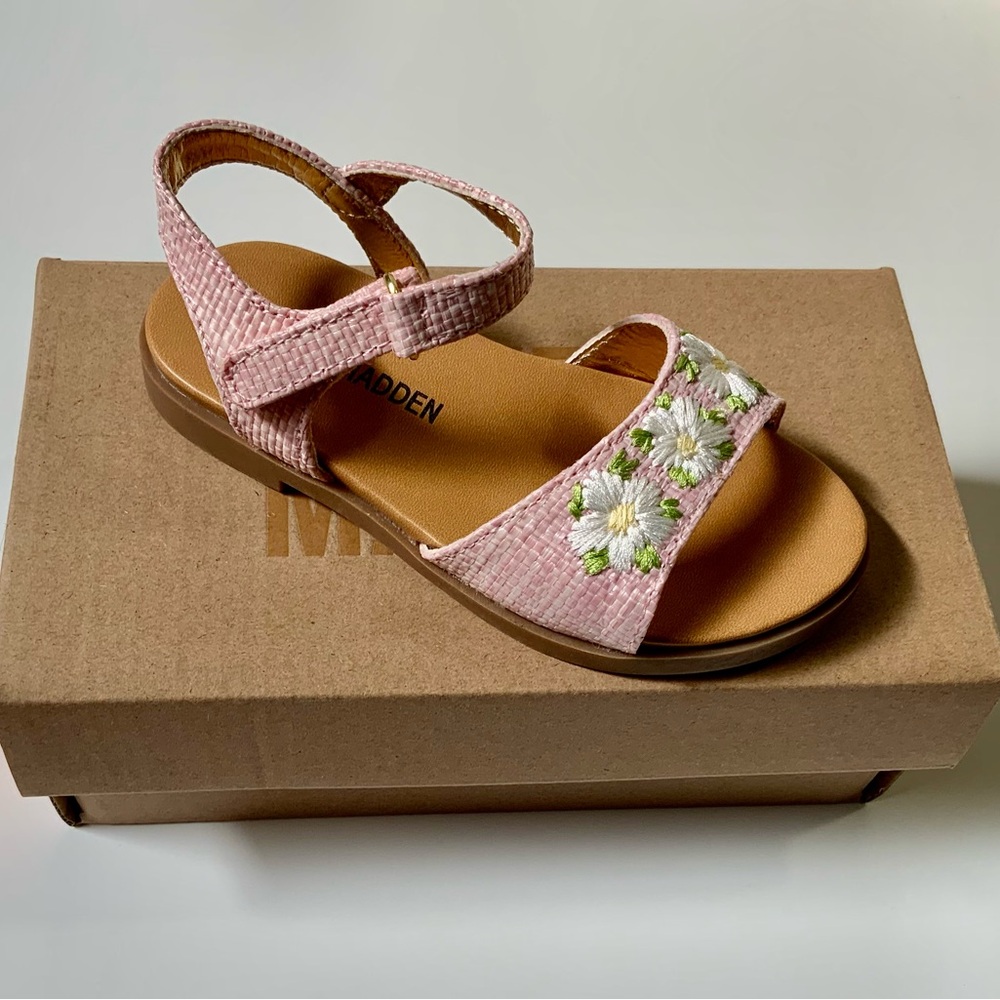 Steve Madden Pink Sandals with Floral Design